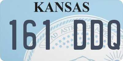 KS license plate 161DDQ