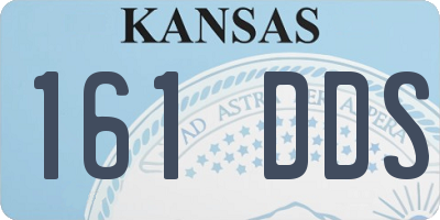 KS license plate 161DDS