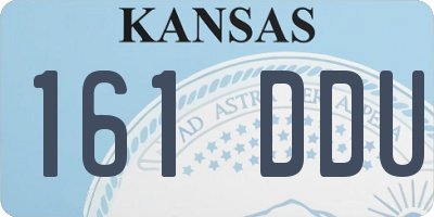 KS license plate 161DDU