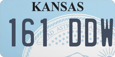 KS license plate 161DDW