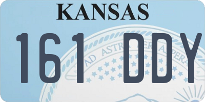 KS license plate 161DDY