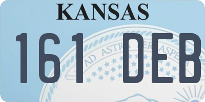 KS license plate 161DEB