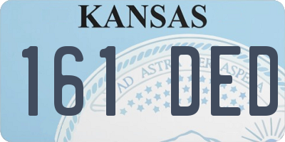KS license plate 161DED
