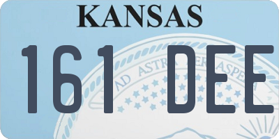 KS license plate 161DEE