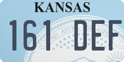 KS license plate 161DEF