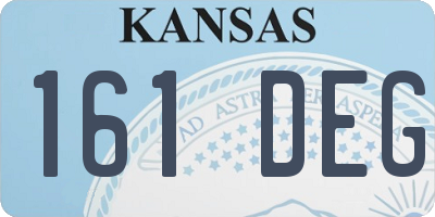 KS license plate 161DEG