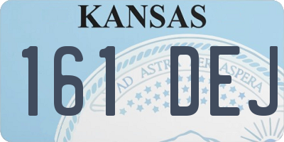 KS license plate 161DEJ
