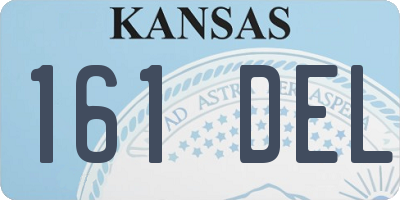KS license plate 161DEL