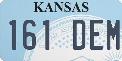 KS license plate 161DEM