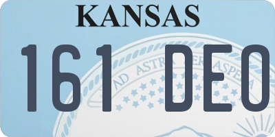 KS license plate 161DEO