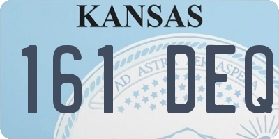 KS license plate 161DEQ