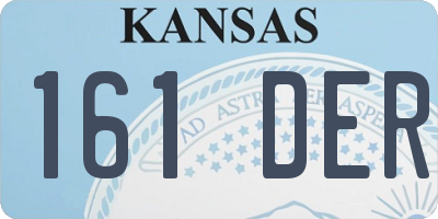 KS license plate 161DER