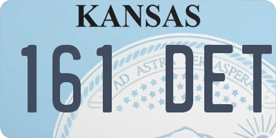 KS license plate 161DET