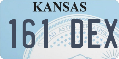 KS license plate 161DEX