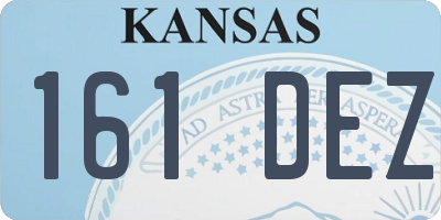 KS license plate 161DEZ