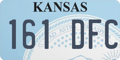 KS license plate 161DFC
