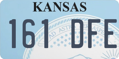 KS license plate 161DFE