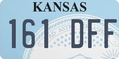 KS license plate 161DFF