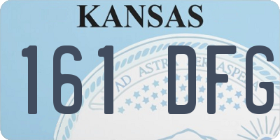 KS license plate 161DFG