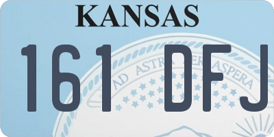 KS license plate 161DFJ