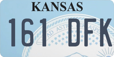 KS license plate 161DFK