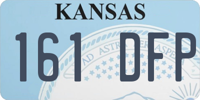 KS license plate 161DFP