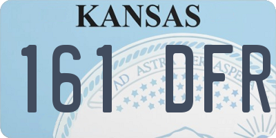 KS license plate 161DFR