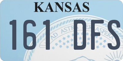 KS license plate 161DFS