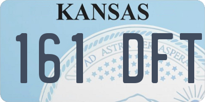 KS license plate 161DFT
