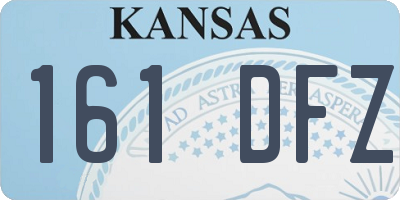 KS license plate 161DFZ