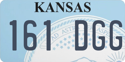 KS license plate 161DGG