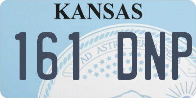 KS license plate 161DNP