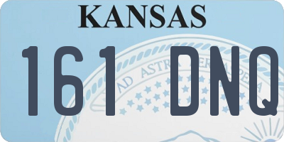 KS license plate 161DNQ