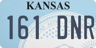 KS license plate 161DNR