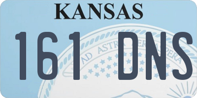 KS license plate 161DNS