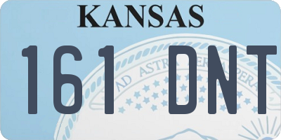 KS license plate 161DNT