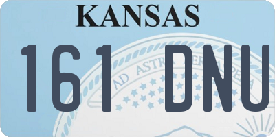 KS license plate 161DNU