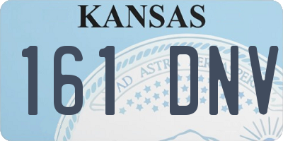 KS license plate 161DNV