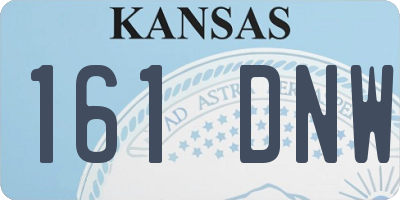 KS license plate 161DNW