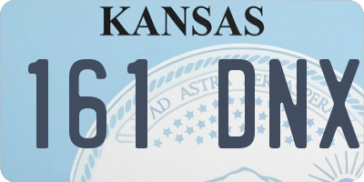 KS license plate 161DNX