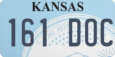 KS license plate 161DOC