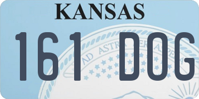 KS license plate 161DOG