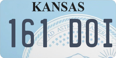 KS license plate 161DOI
