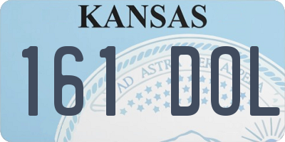 KS license plate 161DOL