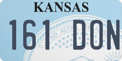 KS license plate 161DON