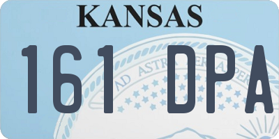 KS license plate 161DPA