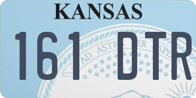 KS license plate 161DTR
