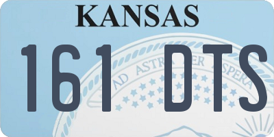 KS license plate 161DTS