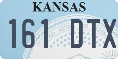 KS license plate 161DTX