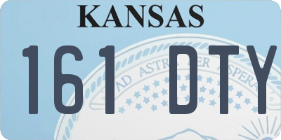 KS license plate 161DTY
